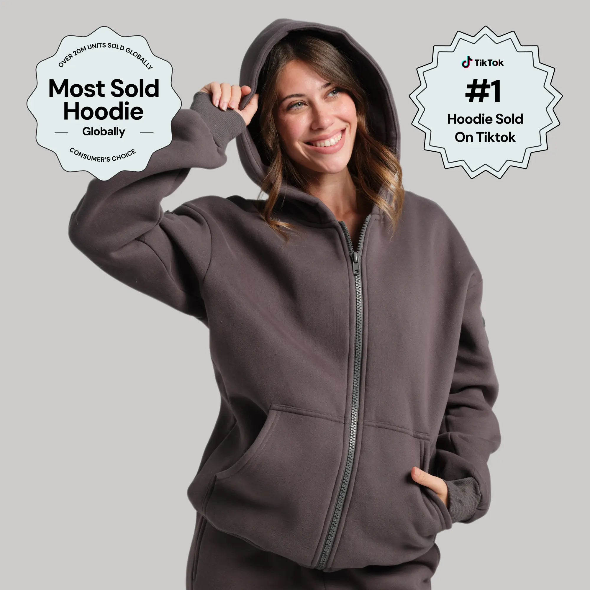 Comfrt | Travel Essentials Zip up Hoodie | Sweatshirt with Zip Pockets for Travel