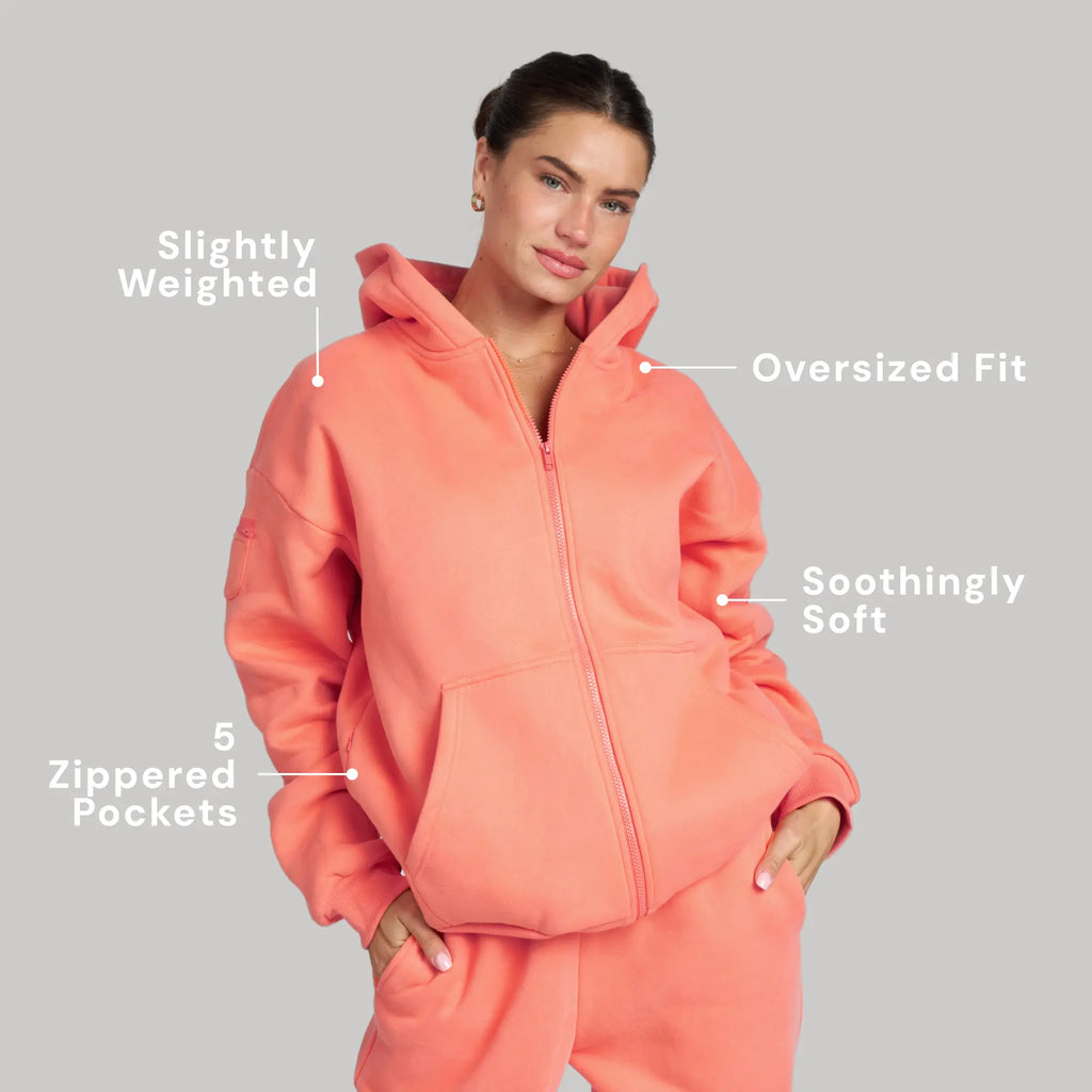 Comfrt | Travel Essentials Zip up Hoodie | Sweatshirt with Zip Pockets for Travel