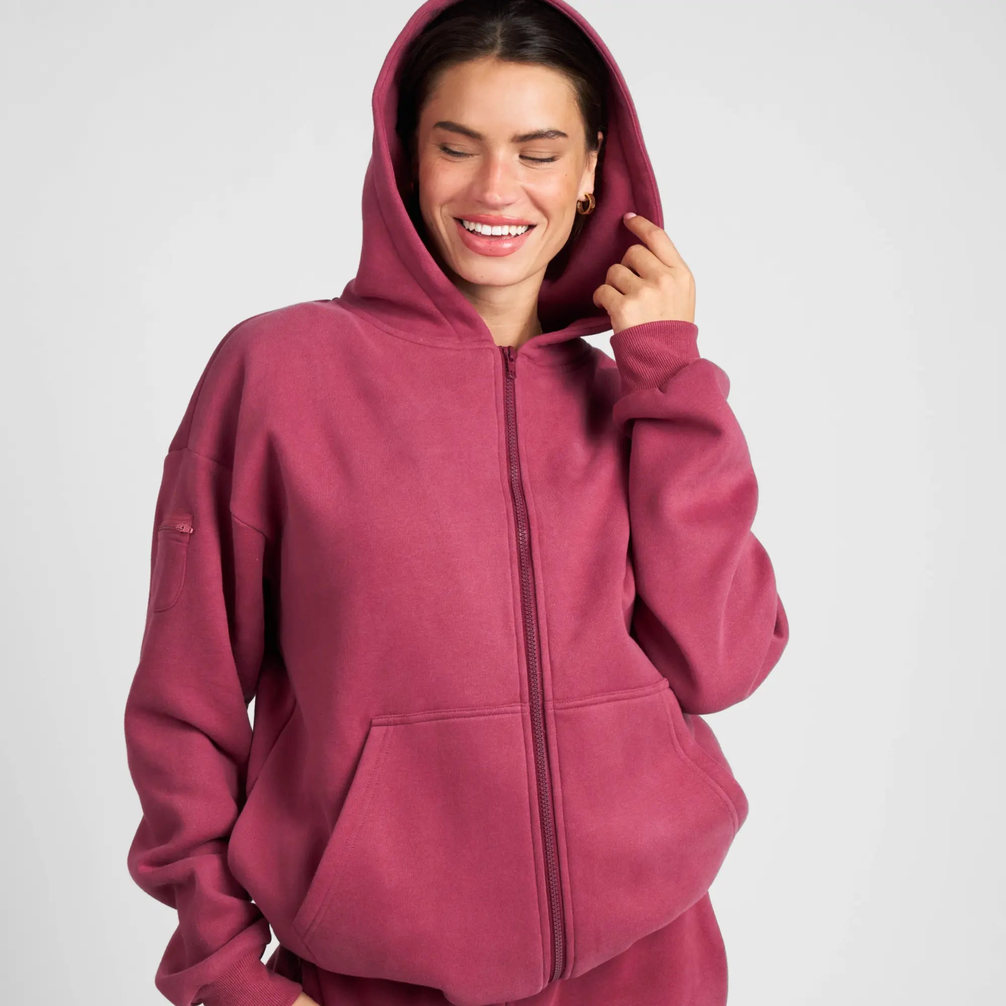 Comfrt | Travel Essentials Zip up Hoodie | Sweatshirt with Zip Pockets for Travel